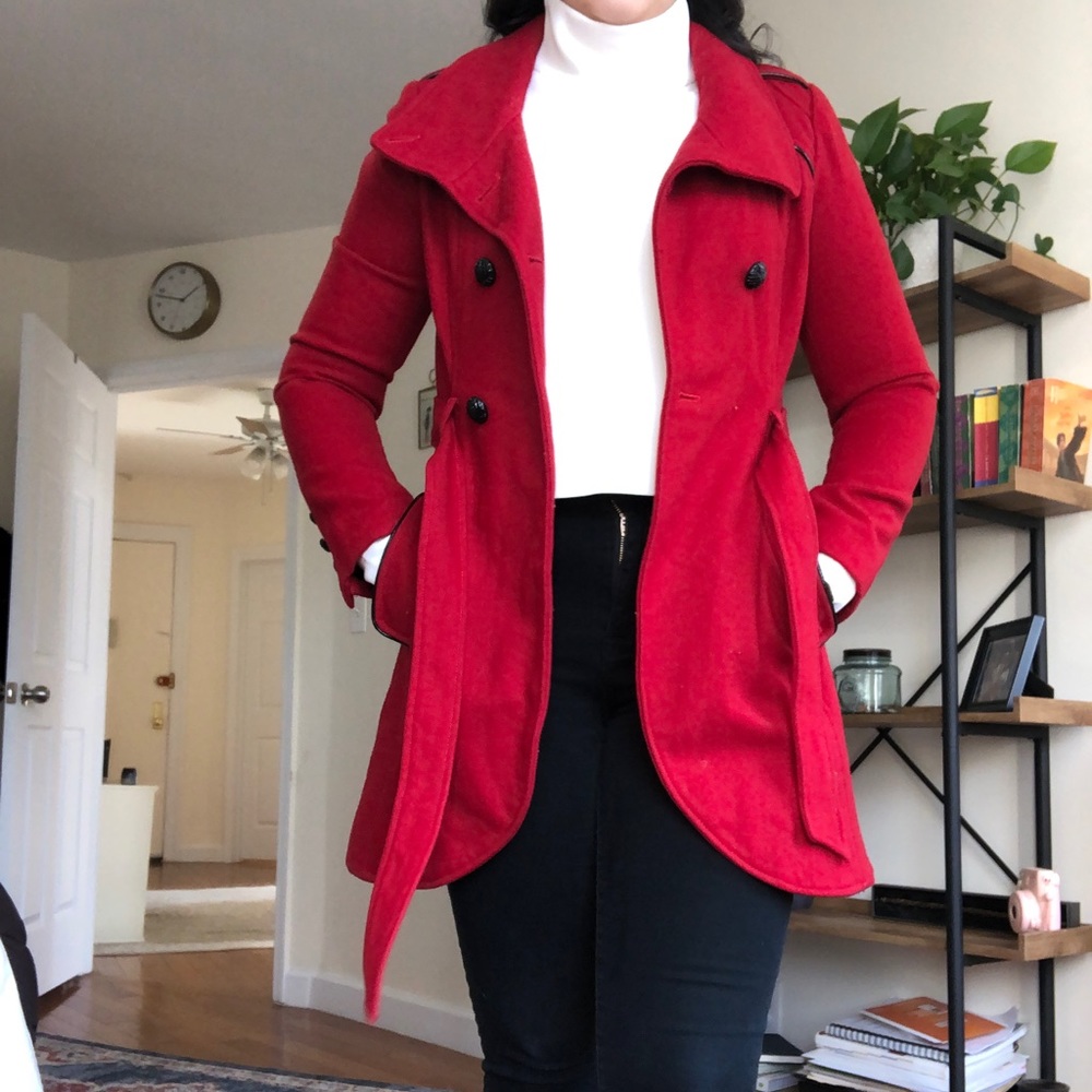 Red Guess Peacoat